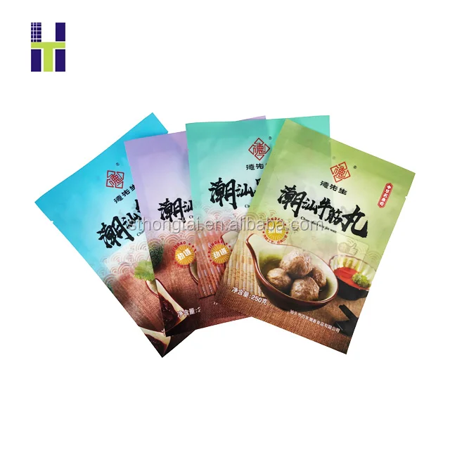 Custom Printed Three Side Seal Vacuum Bag for Frozen food frozen meat