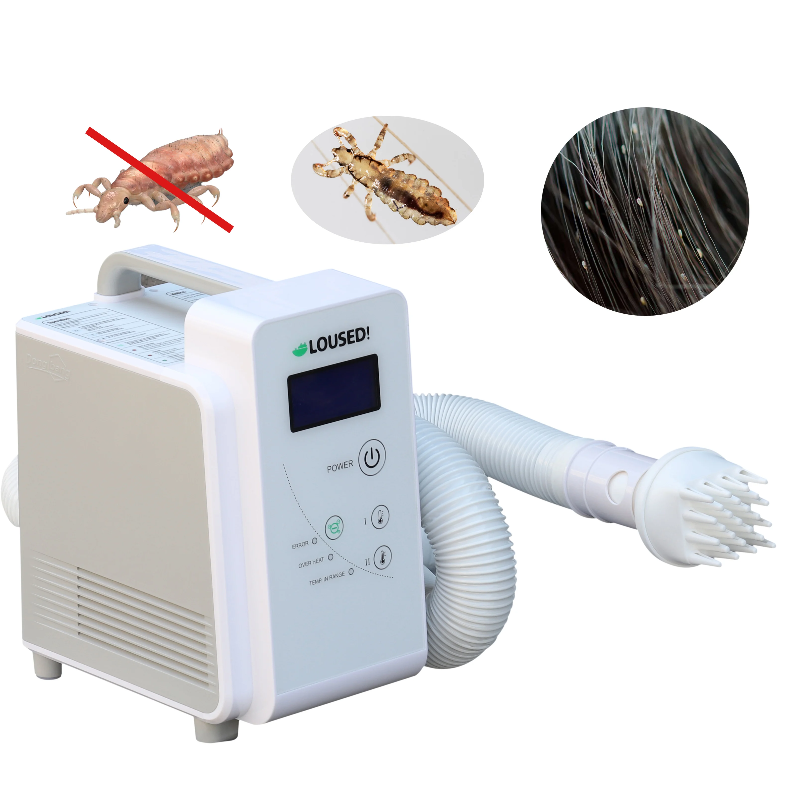 Novelty Designed lice remove v Comb Adjustable customized low noise efficient and durable scalp care lice removal machine
