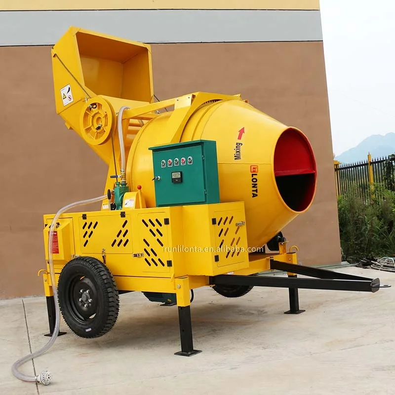 LONTA JZC350DEW 350L 2 Bags Self Loading Electric Diesel Engine Cement Concrete Mixer Machine For Sale Betonniere 350L