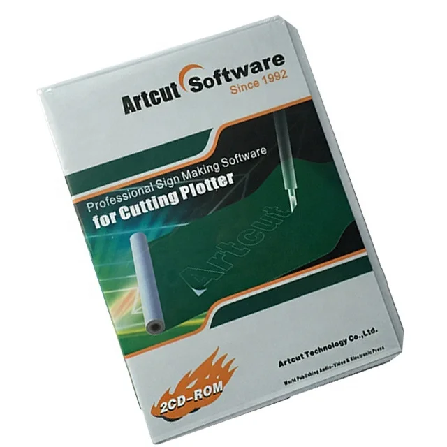Original ArtCut Software English Cutting Plotter Vinyl Cutter Driver With DVD Pack Deliver