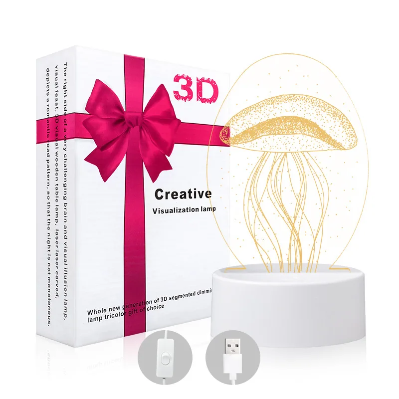 
Single color acrylic 3D night light 3d lamp for warm light 