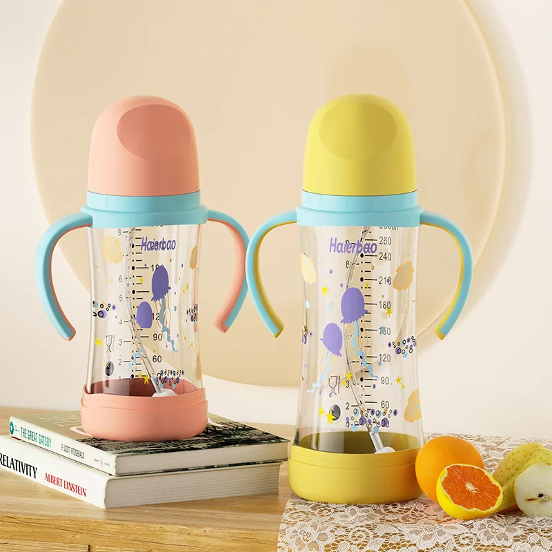 Factory baby products wide neck borosilicate glass baby bottle organic feeding bottle for newborn baby