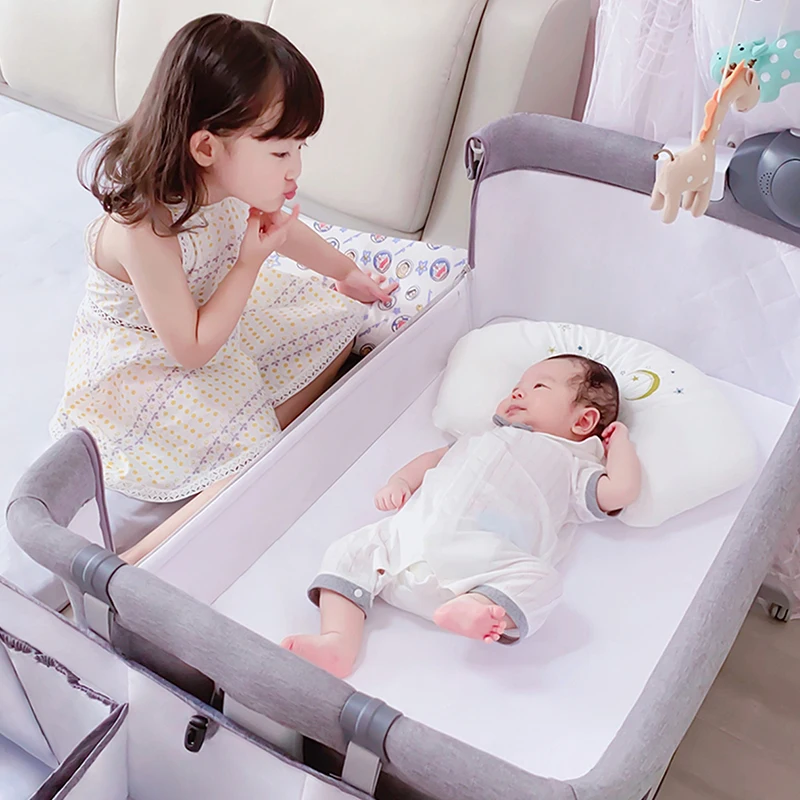 Customized attractive durable 3 in 1 swing baby rocking bed bedside bassinet