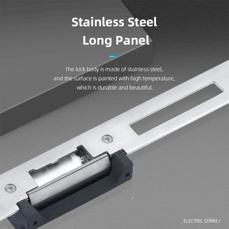 VIANS NO NC Access Control System Narrow Door Security Electric Strike Long Type European Electric Strike