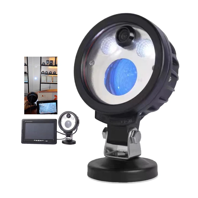 Forklift HD 720P Front Back Camera System Combine Led Blue Warning Light Working Light For Material Handling Safety