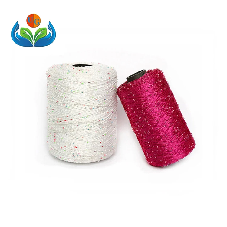 100% polyester wool blended reflective knitting sequin yarn