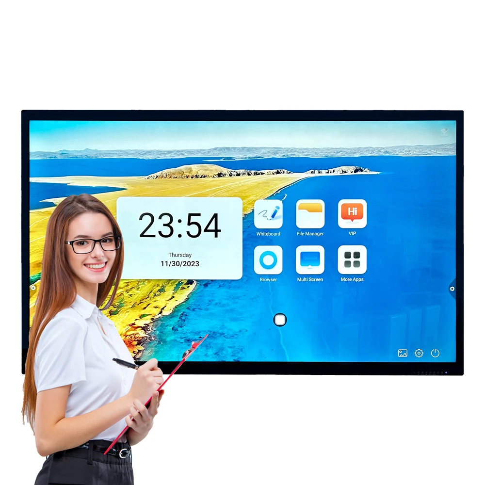 86 Inch Touch Screen Panel Smart Digital White Board 4K Interactive Whiteboard for Teaching Meeting Smart Board for Meeting