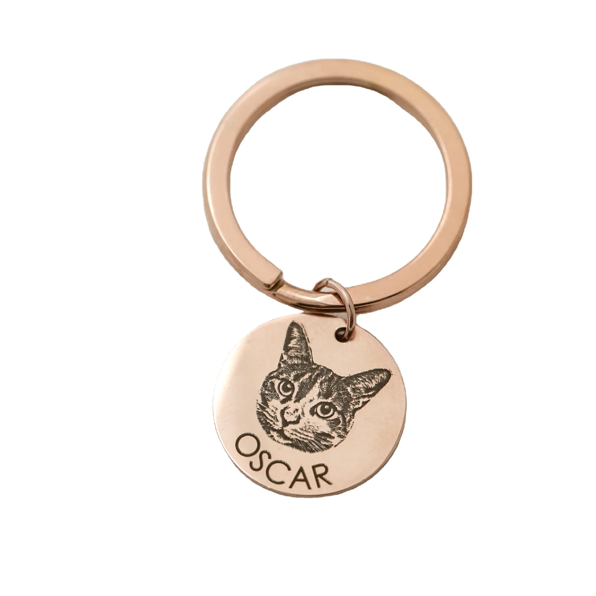 Custom Handmade Pet Portrait Keychains Personalized Pet Memorial Gift for Pet Lover Dog and Cat Mom Animal Lover Ornaments