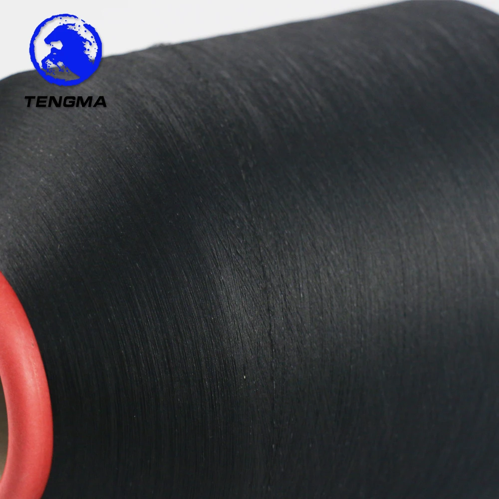 high quality dyed spandex 100% polyester spandex covered yarn