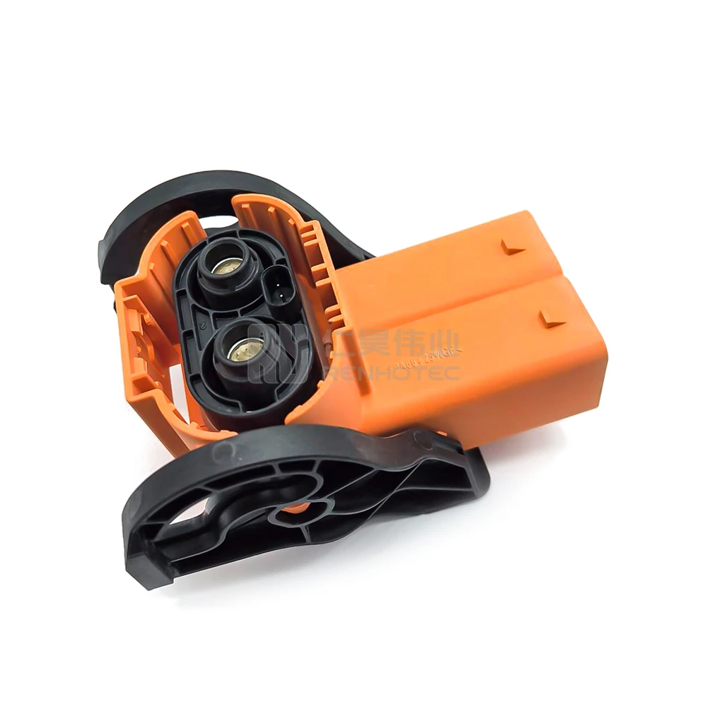 HVIL Series 2 Pin Plastic Shell Electric Car High Voltage 200A Plug Connector For 50mm2 Shield Cable