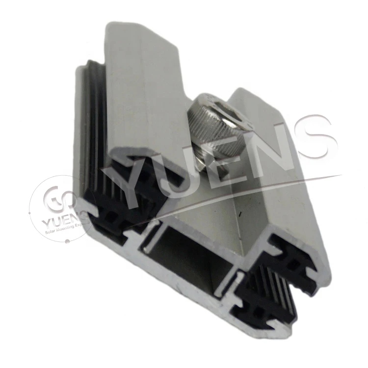 Yuens OEM Mid Clamp Components Quick Easy Installation Pv EPDM Clips Refer To Frameless Thin Film Solar Panel