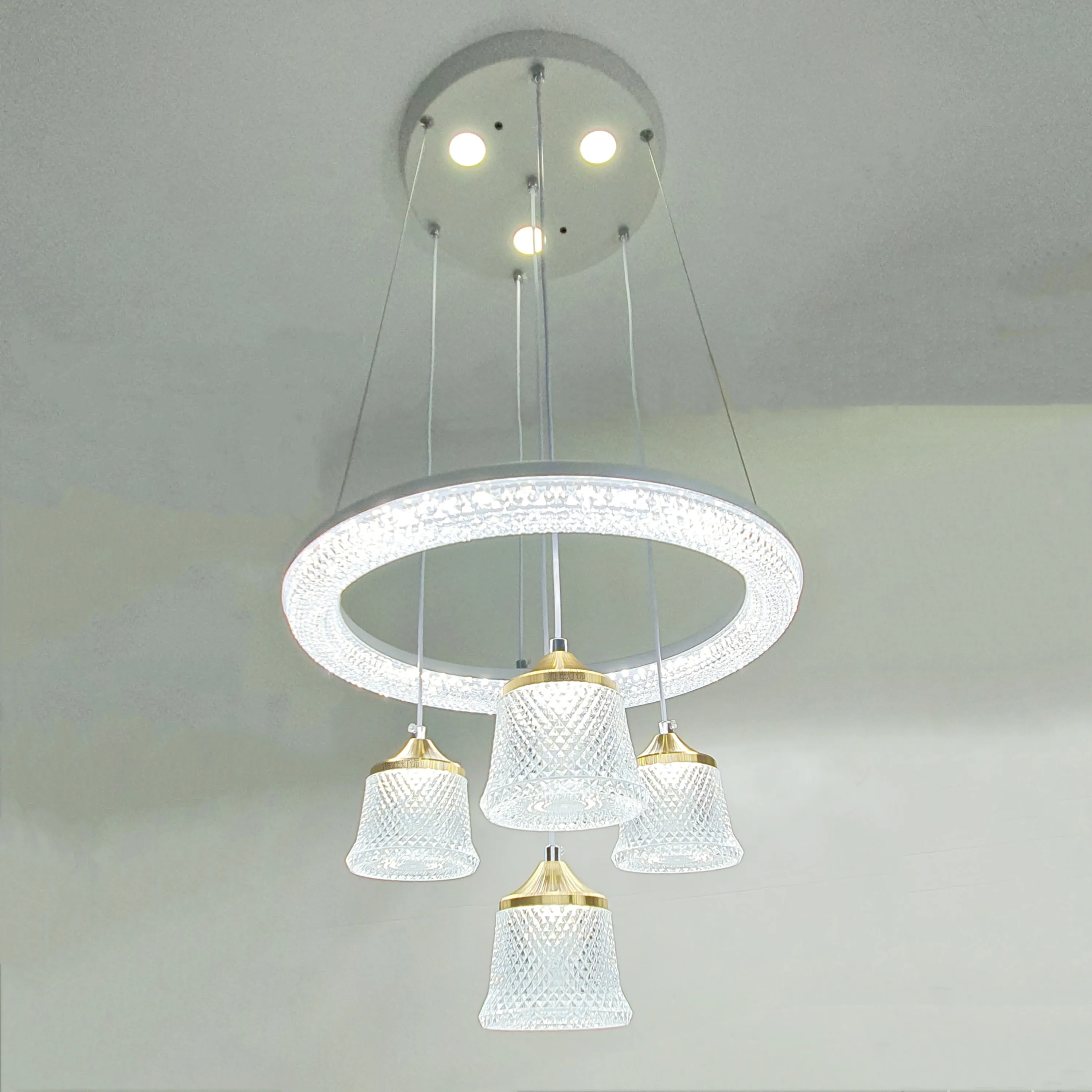 Гостиничная Люстра для ресторана, пластиковая простая светящаяся Люстра для коридора, светодиодная Подвесная лампа