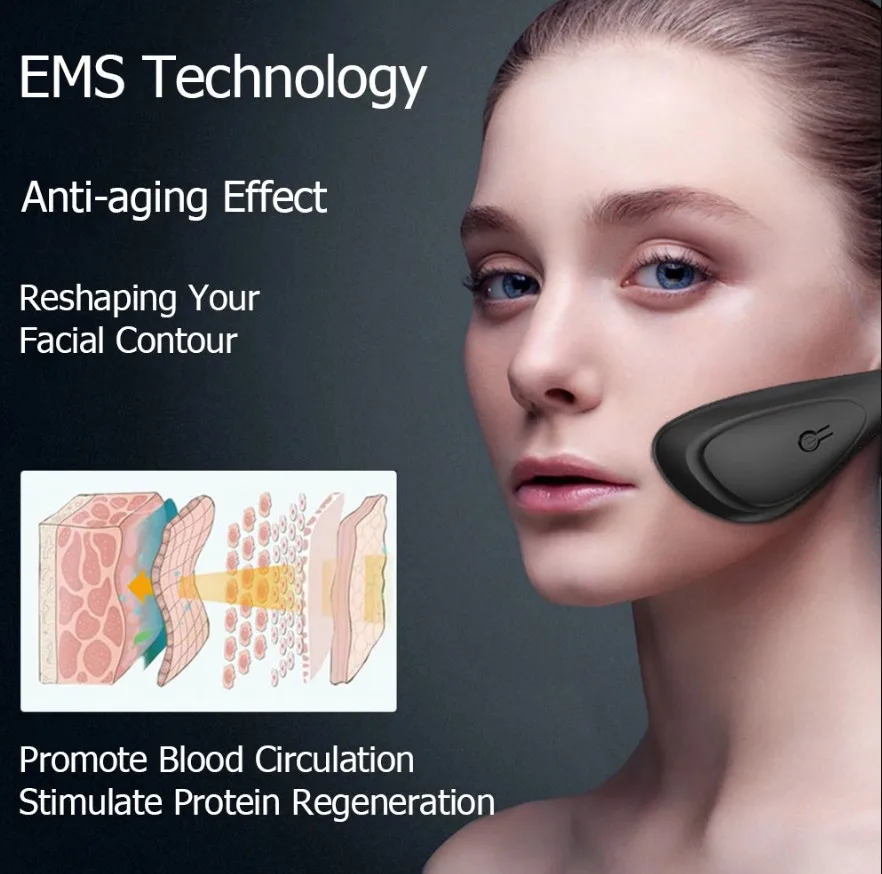 EMS Intelligent V-shaped Face-lifting Reduce Facial Fat household  Massage Firming face Masseter Beauty Equipment