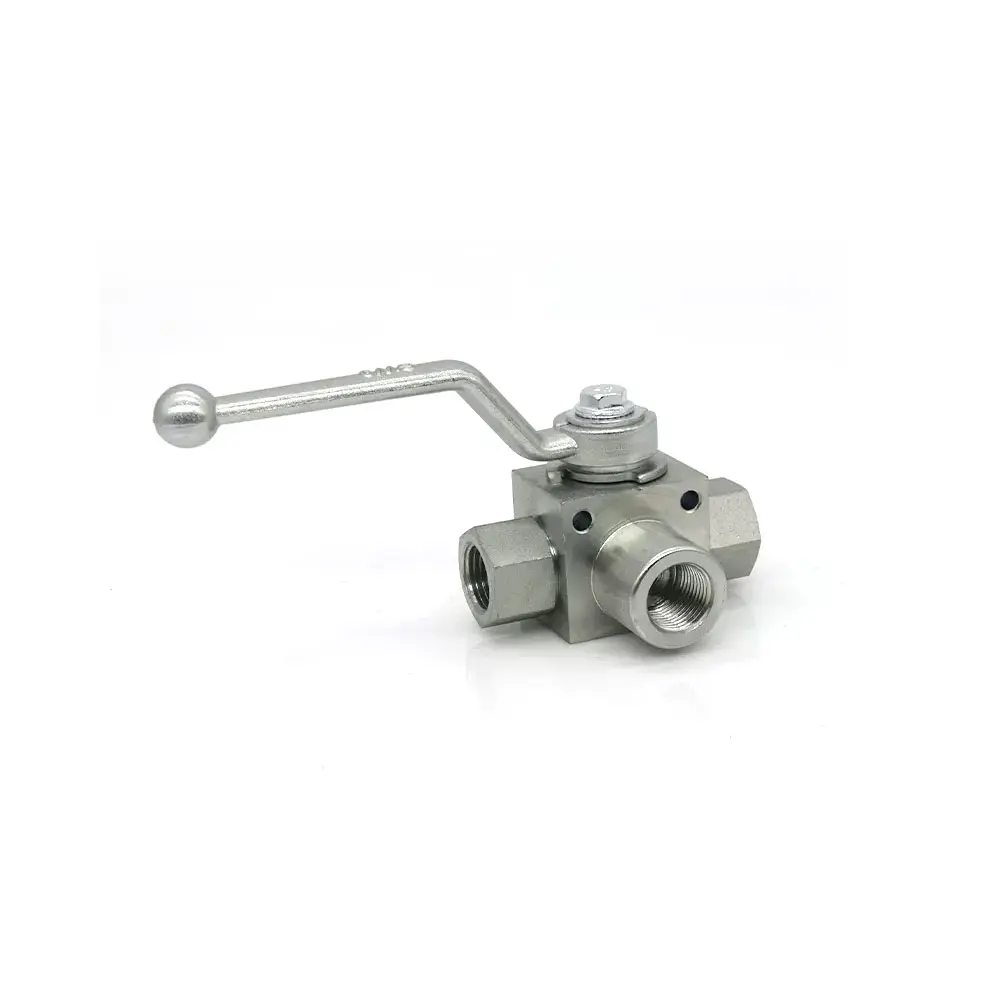 3 Way  Ball Valve 1/2 inch Shut-Off Ball Valve High Pressure KHB hydraulic valve