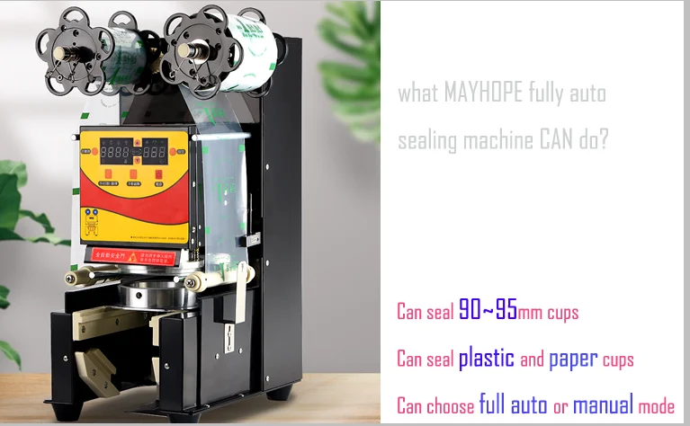 
Disposable Bubble Tea Plastic Cup Sealing Machine Fully Automatic Paper Cup Sealing Machine 