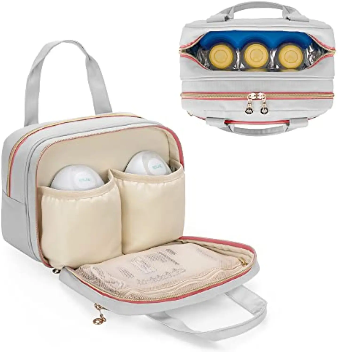 Wearable Breast Pump Bag Compatible with Elvie and Momcozy Breast Pump, Carrying Bag for Wearable Breast Pump, Bottles