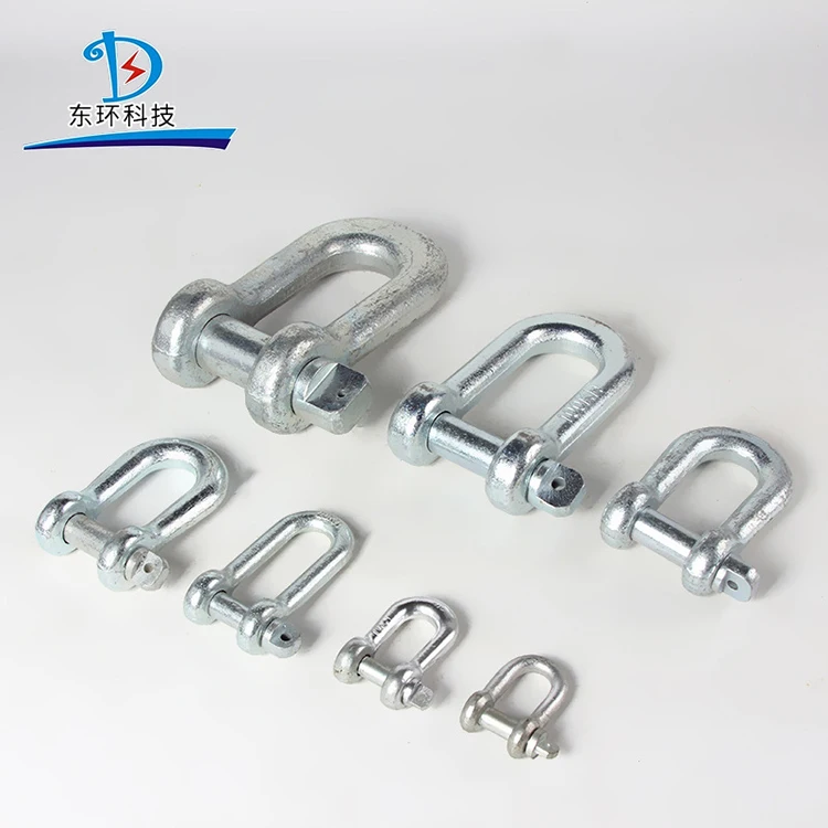 Rigging Lifting European D Shackle Type With Screw Pin U-Bolt Crane Cable High Strength Shackle