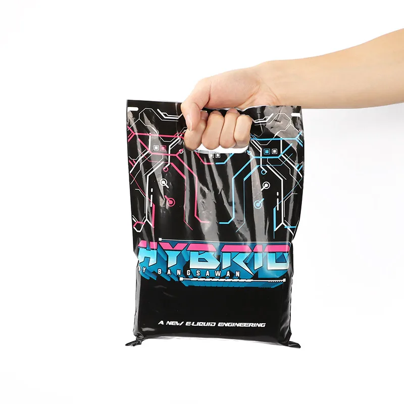 Custom printed small die cut plastic shopping bags