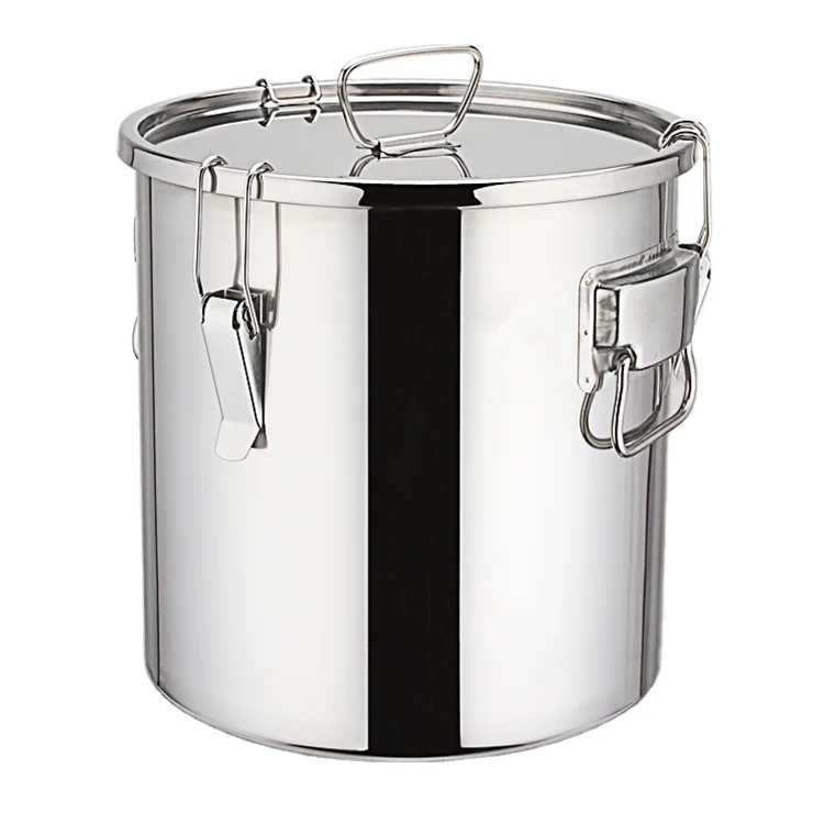201 Stainless Steel Sealed Soup Barrel High Quality Sealed Barrel Large Capacity Wine Barrel With Lid