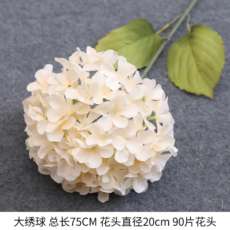 Wholesale Decorative Flowers And Plants Real Touch Preserved Dried Hydrangea With Stem For Wedding Decoration Home Decor