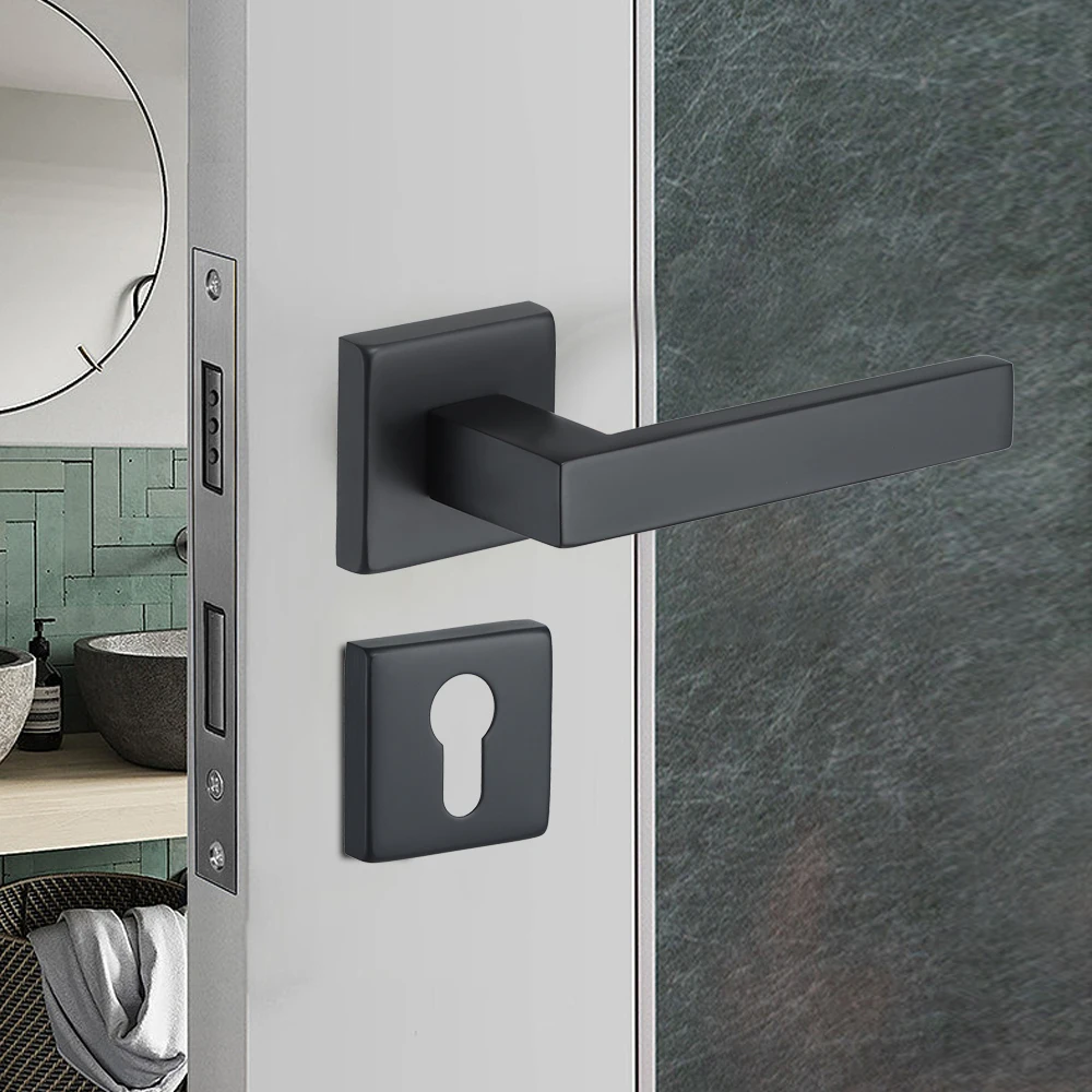 Factory Direct Sale Modern Stainless Steel Window Lever Bedroom Handle Door Locks And Handles  With Lock Interior Doors