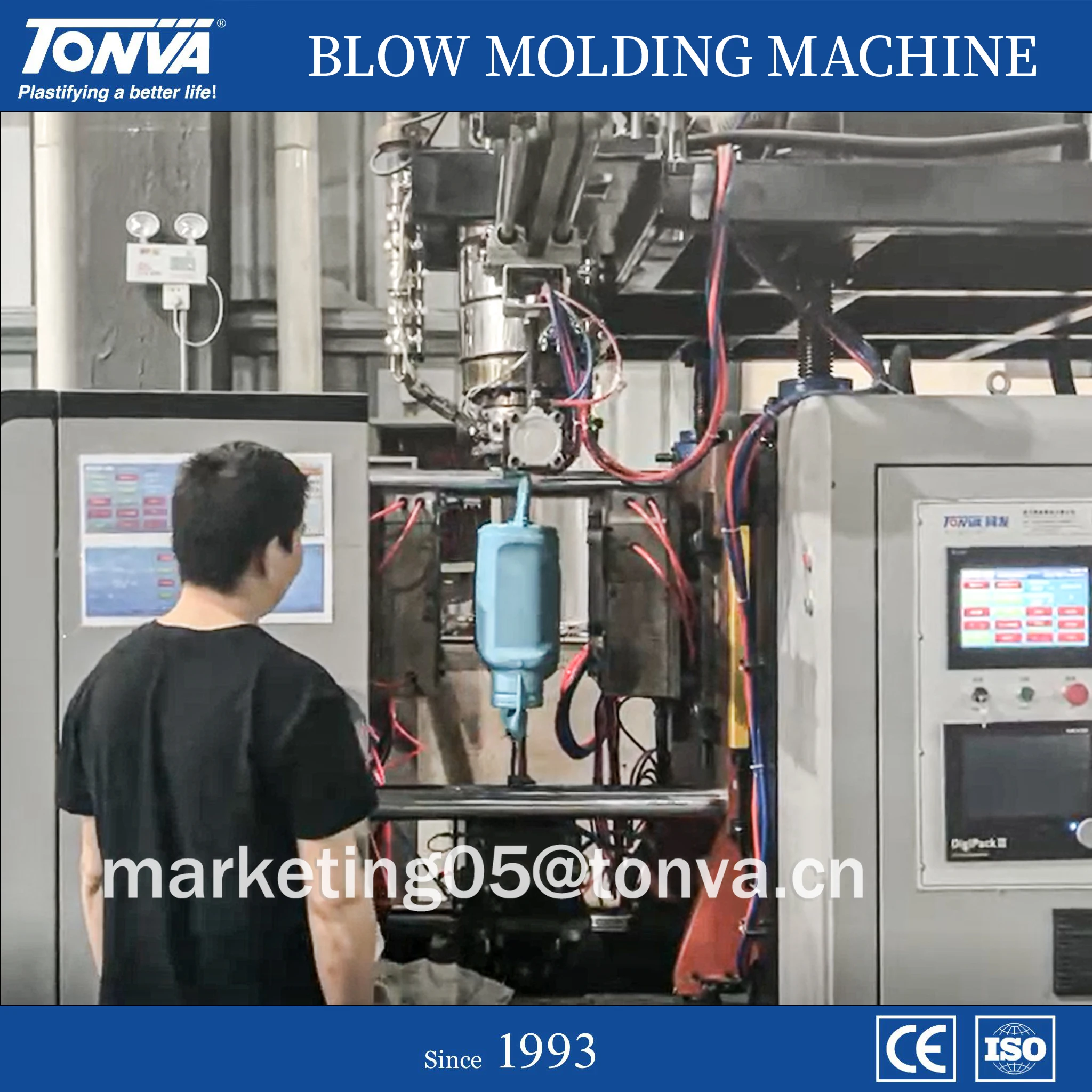 TONVA Plastic HDPE Spray Bottle Accumulator Blow Molding Making Machine