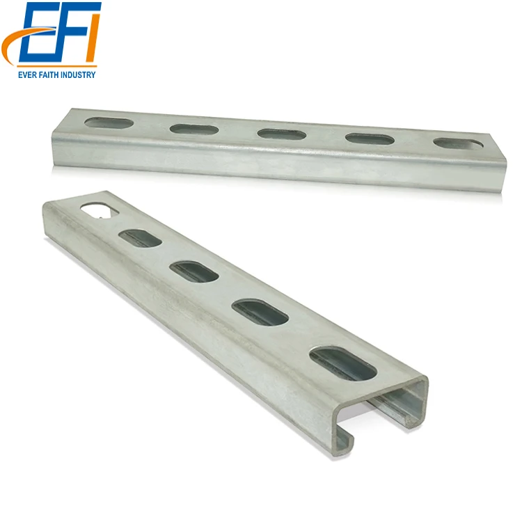Best Price Mild Steel Galvanized Metal Slotted Unistrut C Channel Strut Rail