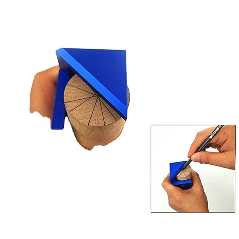 JDSR Measuring Tools Center Scriber Carpentry Accessory Woodworking Center Finder Tool 45 Degre Right-angle Marking Gauge