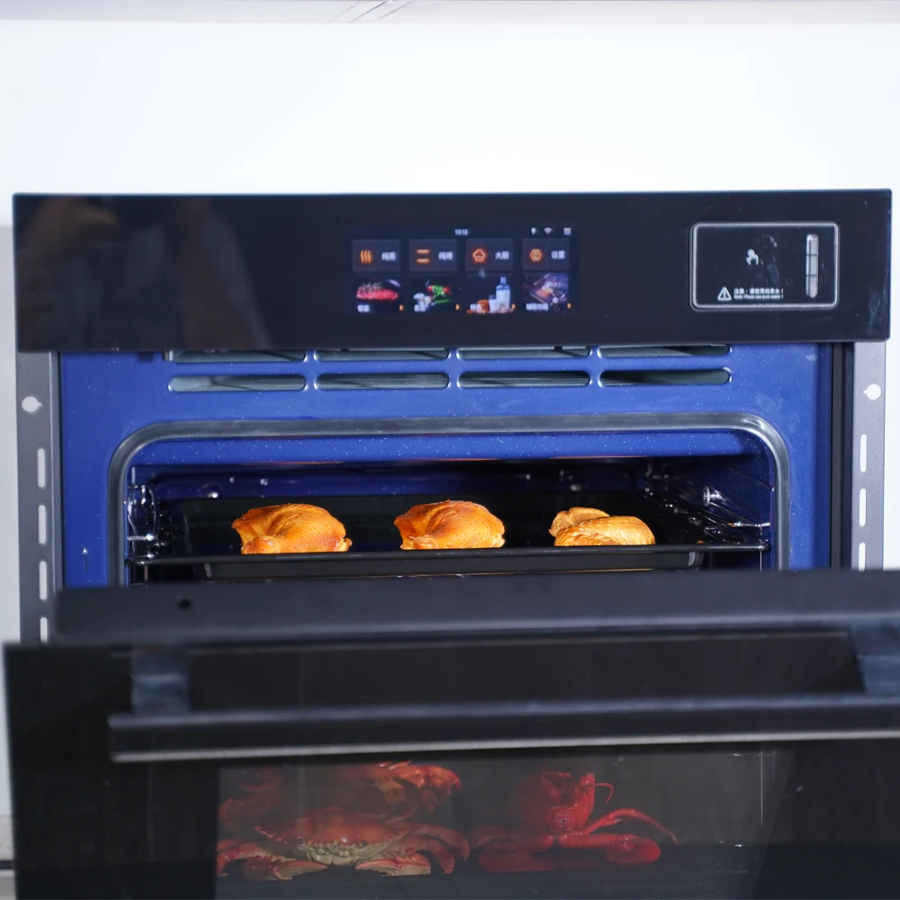 Gexiang 2 Deck 4 Tray Bread Pizza Electric Built-in Electric Steam Ovens for Kitchen