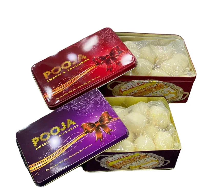 Food Grade Custom Rectangular Tin Can Wholesale Snack Dessert Tin Box For Biscuit Packaging