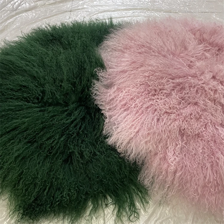 Mongolian/ Tibetan Skin For Sofa Lamb Wool Fur Pillow