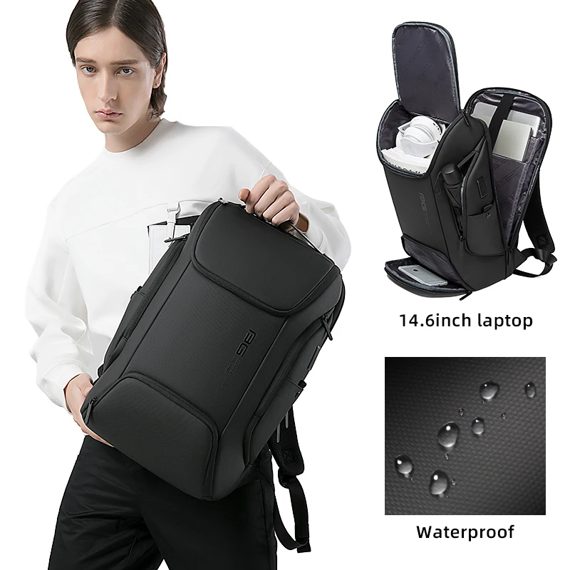 Factory new design polyester charging wholesale custom men travel waterproof laptop school backpacks