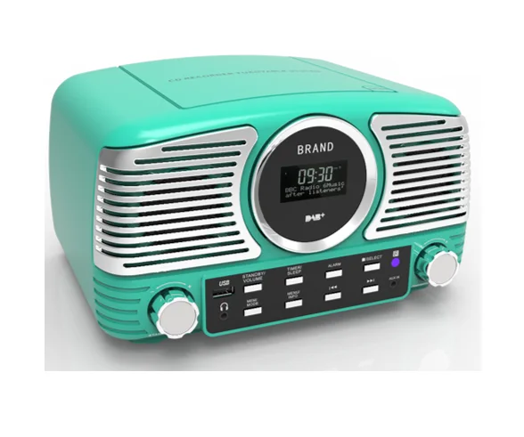 Retro CD/MP3 Player with USB slot, DAB/FM radio & built-in speaker