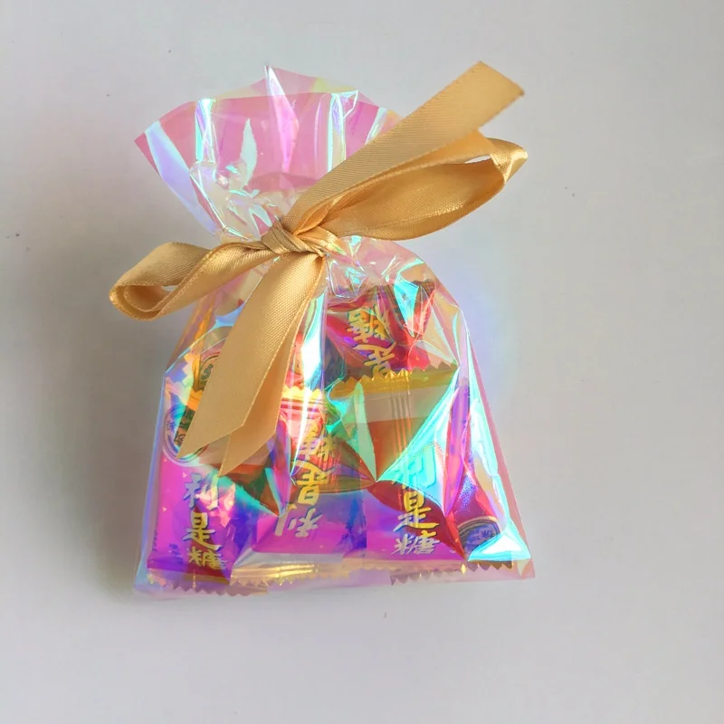 Durable Reflective Polyester Transparent Rainbow Iridescent Film For Flower Packing