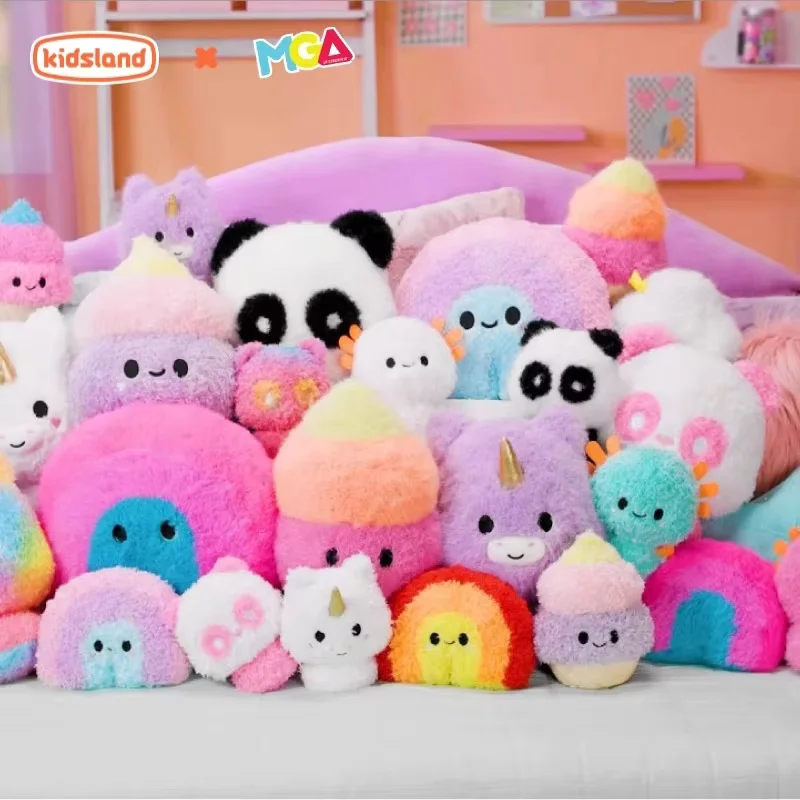 MGA FLUFFIE Small Dog Monkey Cute Plush Doll Girl Doll Decompression Plush Plucking Toy Rainbow Surprise Reveal Super Soft Plush