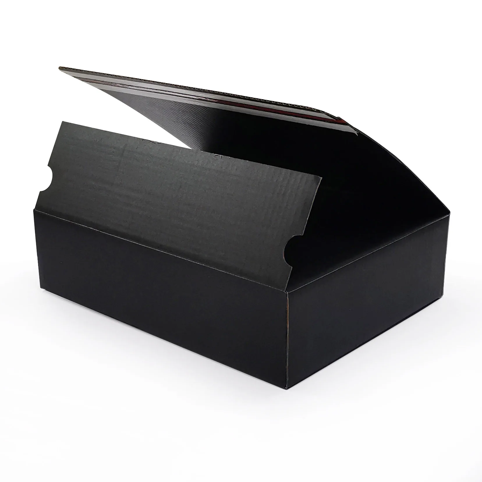 Corrugated boxes with custom logo printed durable reasonable price black Autolock paper box for Gift Electric Product Packaging