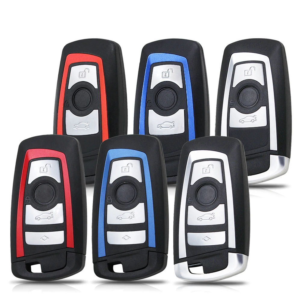3/4B Replacement Smart Key Shell For BMW CAS4 F 3 5 7 Series E90 E92 E93 X5 F10 F20 F30 F40 Remote Car Key Shell 3 Colors