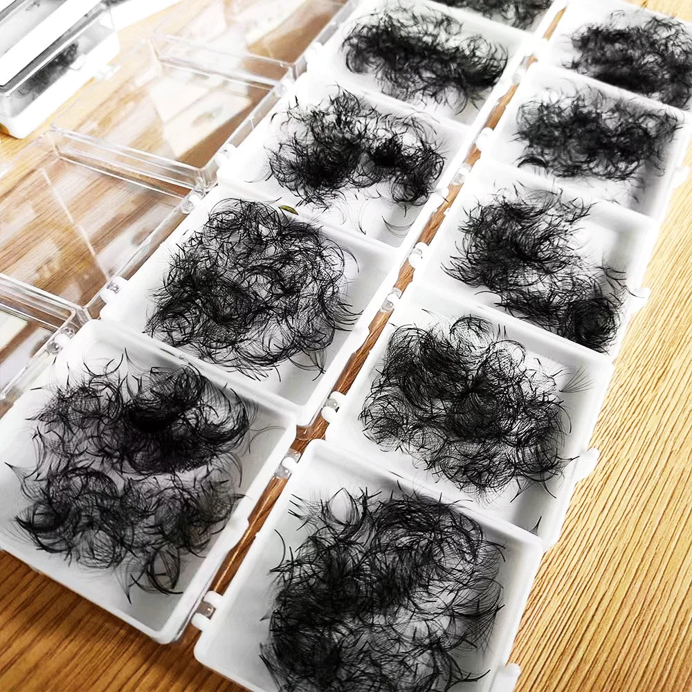 Custom logo 3d 4d 5d 6d 10d bulk premade fans loose russian volume fans lashes extension bulk loose volume lashes