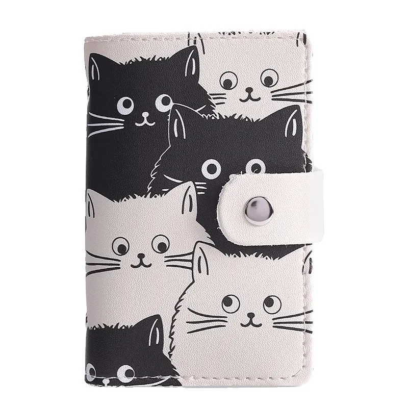acrylic id card holder cute retractable mini leather credit card holder soft pu credit card organizer for women and girls
