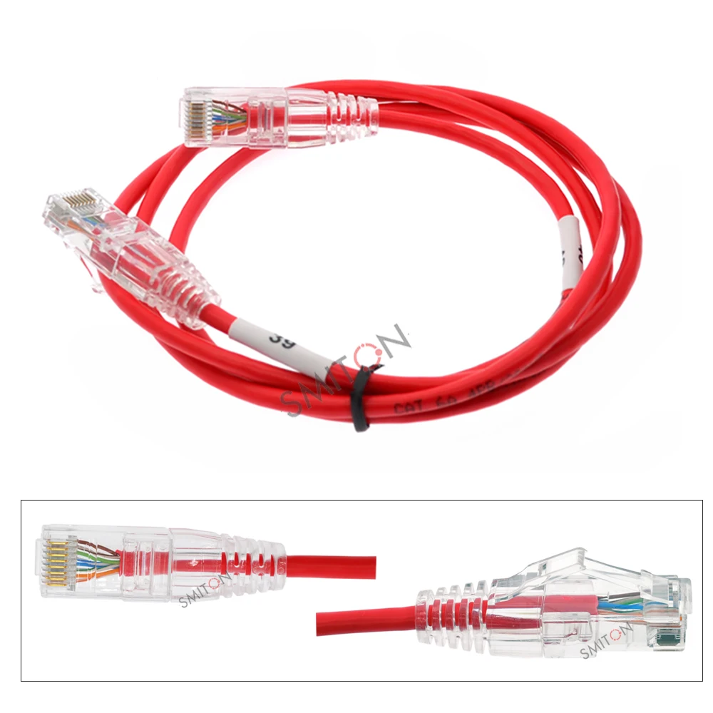 1m 3m 5m 10m 20m RJ45 UTP Cat6 Slim Patch Cord Copper