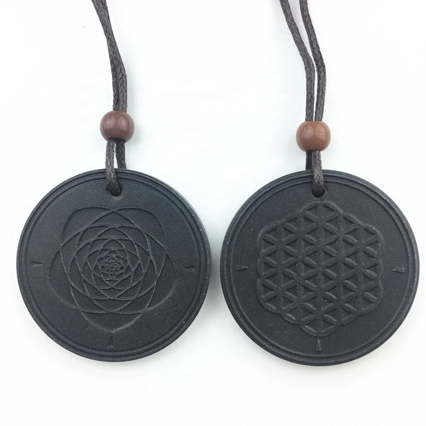 Custom Logo Quantum Energy Scalar Health Care Pendant Rock Lava Stone Energy Pendant For Necklace