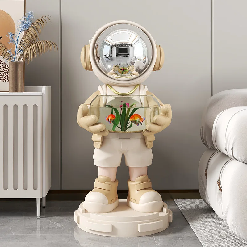 New Astronaut Landing Ornaments Living Room Fish Tank Decoration Astronaut Opening Gift Crafts Wholesale