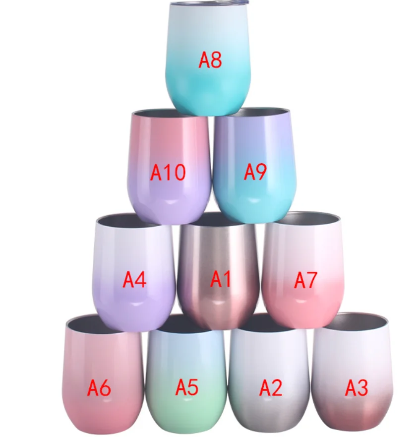 Стакан для вина из нержавеющей стали 12 унций Небьющийся с двойными ...