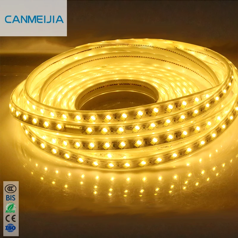  SMD 5730 Двухрядные 120 фишек/м Гибкие светодиодные ленты изменяющимся цветом светодиодными лампами лента клейкая De Luces Светодиодные полосы фонари в