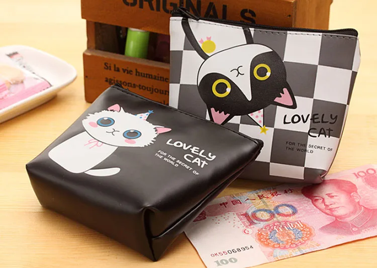 Fashion Hot Selling Small Girls Short Purse Cartoon Mini Coin Purse