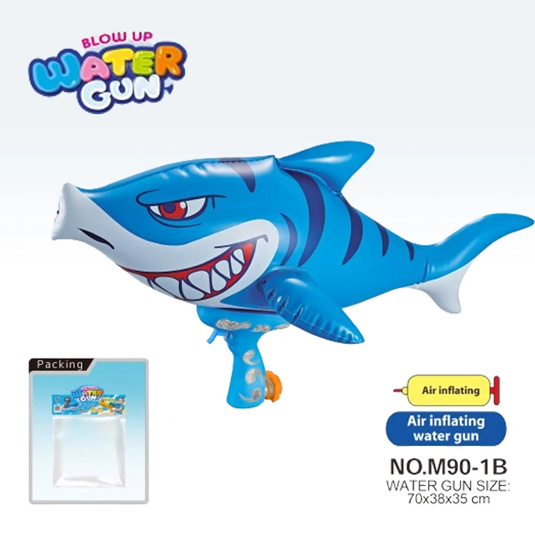summer outdoor inflatable kids toys beach water gun  funny shark dolphin animal toys for kids