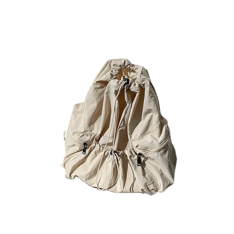 Spring and summer new Japan and South Korea Drawstring Bag Backpack large-capacity student schoolbag casual nylon backpack