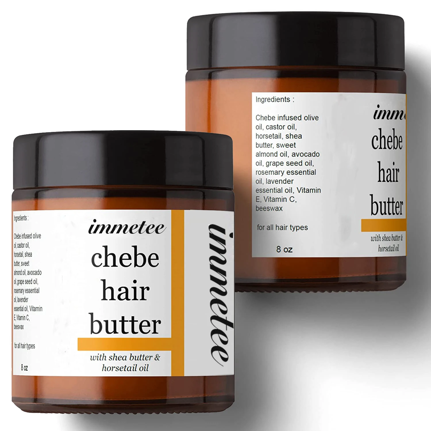 Private Label Custom Chebe Hair Butter Organic Shea Butter Hair Thickening Chebe Powder Hair Growth Butter