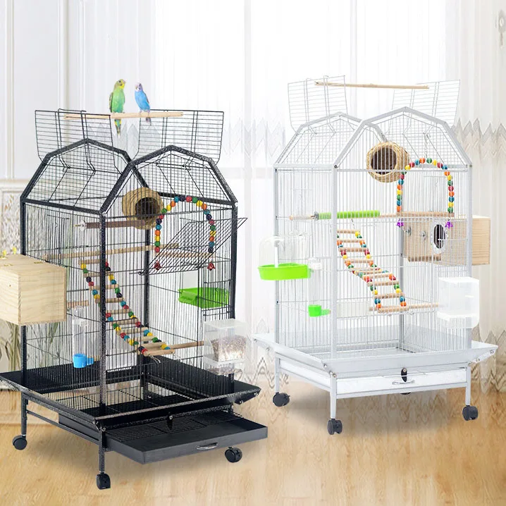 New large birdcage aluminum base myna birdcage parrot bird supplies