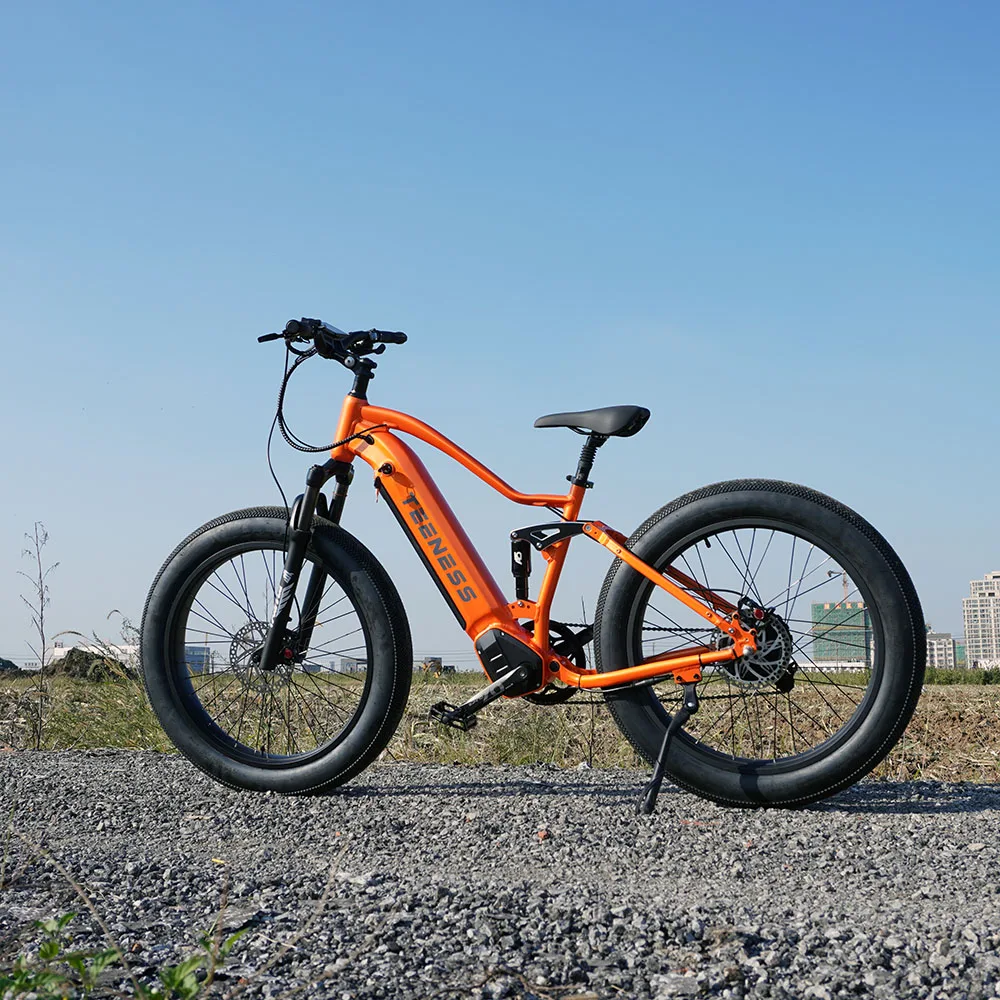 OEM 52V 1000W электрический велосипед с полной подвеской 26 дюймов толстыми шинами снежный электровелосипед